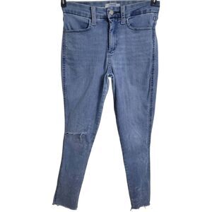 Denizen by Levi High Rise Ankle Skinny Jeans Womens Size 6 W28 Distressed, Fraye